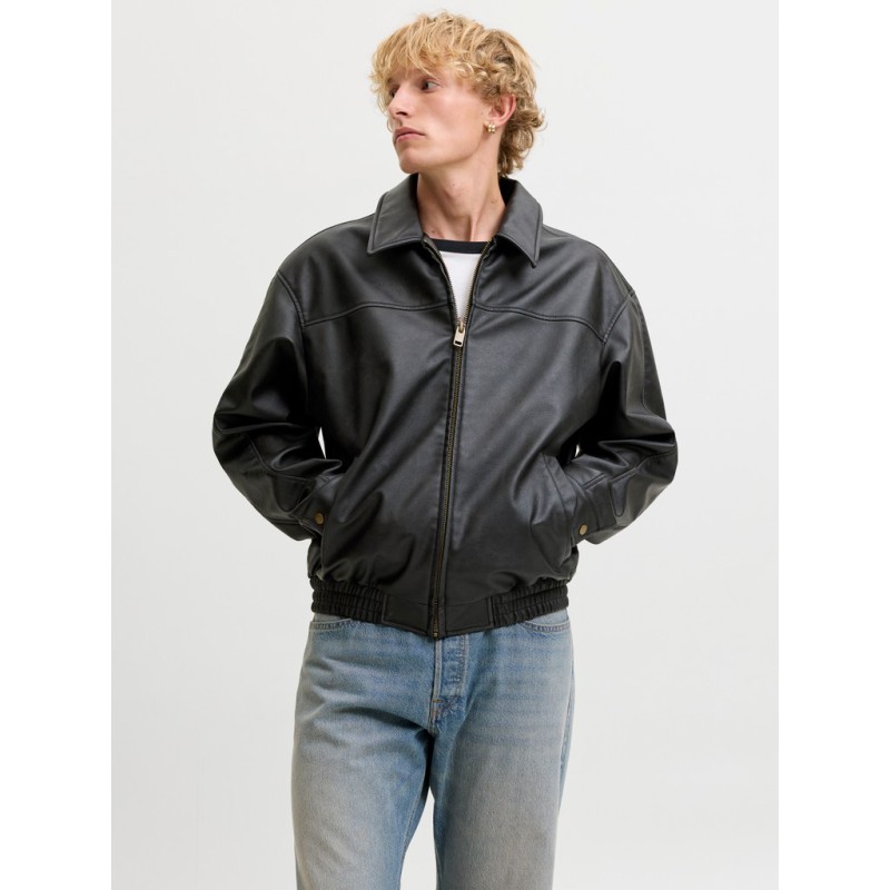 JACK & JONES Marlon PU jakke - Black
