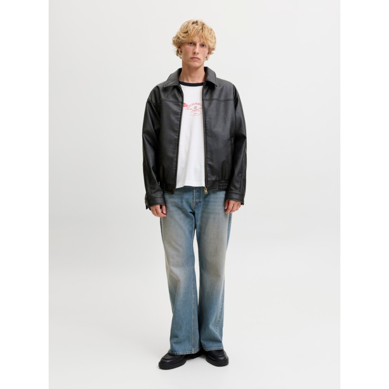 JACK & JONES Marlon PU jakke - Black