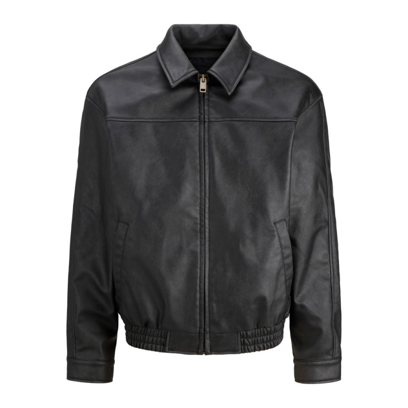 JACK & JONES Marlon PU jakke - Black