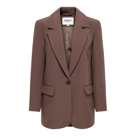 ONLY Lana-Berry langærmet blazer - Chocolate Martini