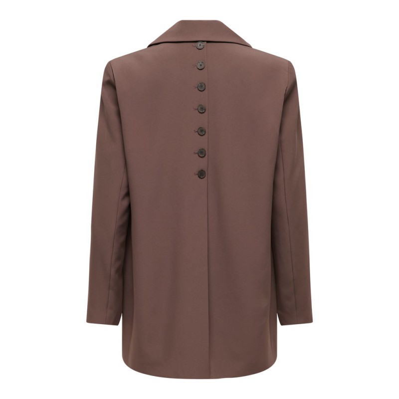 ONLY Lana-Berry langærmet blazer - Chocolate Martini