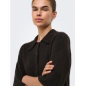 ONLY Alivia strikkjole - Coffee Bean / Button / Melange