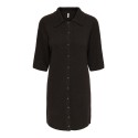 ONLY Alivia strikkjole - Coffee Bean / Button / Melange