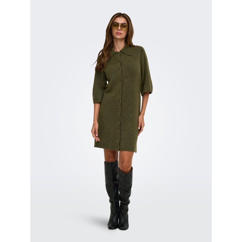ONLY Alivia strikkjole - Beech / Button / Melange