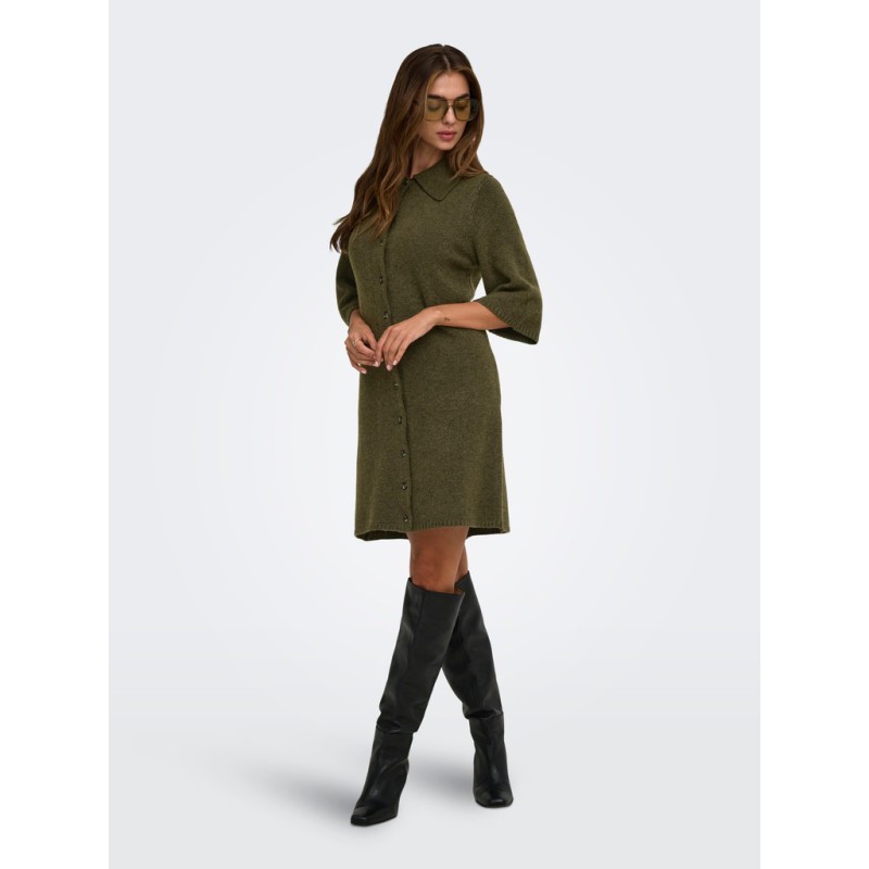 ONLY Alivia strikkjole - Beech / Button / Melange