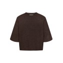 ONLY CARMAKOMA Simoni 3/4 strik pullover - Coffee Bean / MELANGE