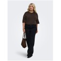 ONLY CARMAKOMA Simoni 3/4 strik pullover - Coffee Bean / MELANGE