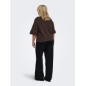 ONLY CARMAKOMA Simoni 3/4 strik pullover - Coffee Bean / MELANGE