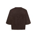 ONLY CARMAKOMA Simoni 3/4 strik pullover - Coffee Bean / MELANGE