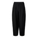 PIECES Olivia mid waist barrel bukser - Black