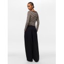 PIECES Olivia mid waist barrel bukser - Black
