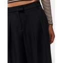 PIECES Olivia mid waist barrel bukser - Black