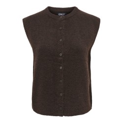 ONLY Simoni strikvest - Coffee Bean / MELANGE