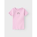 NAME IT MINI Katte Kortærmet X-slim Top - Pastel Lavender