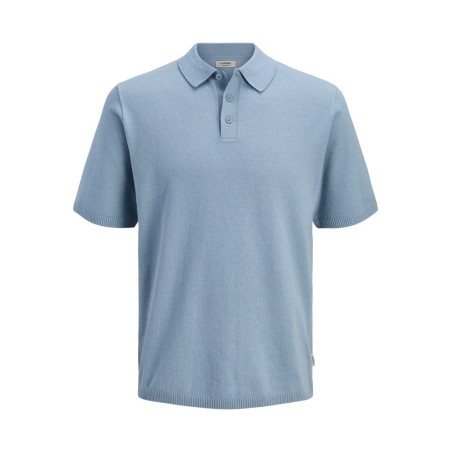JJ REBEL Callum Strik Polo S/S - Faded Denim