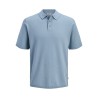 JJ REBEL Callum Strik Polo S/S - Faded Denim