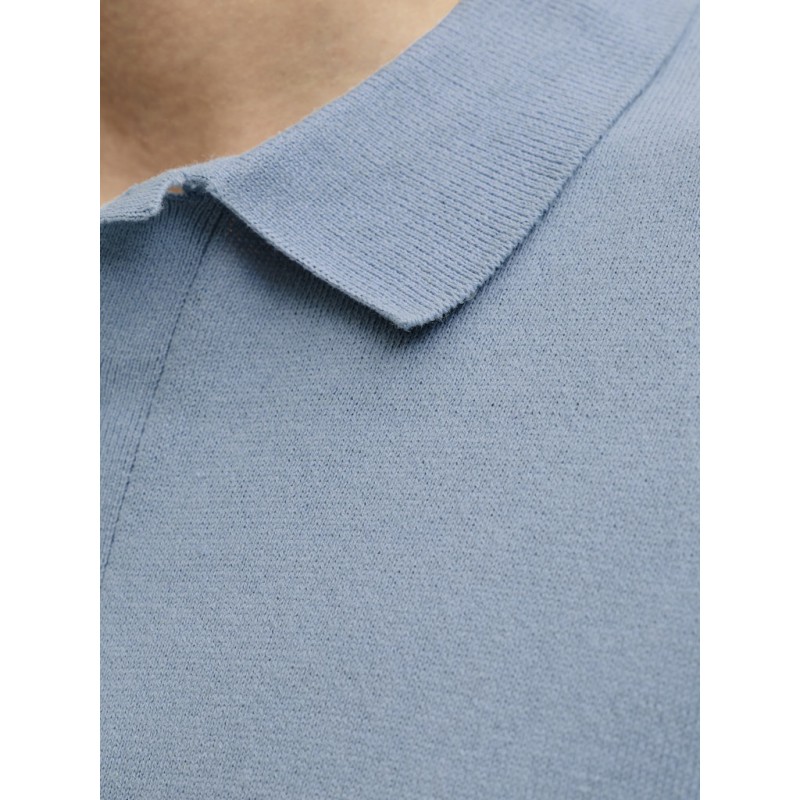 JJ REBEL Callum Strik Polo S/S - Faded Denim