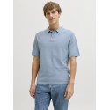 JJ REBEL Callum Strik Polo S/S - Faded Denim