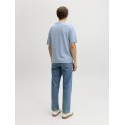 JJ REBEL Callum Strik Polo S/S - Faded Denim