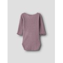 NAME IT BABY Wossa rib langærmet body - Toadstool
