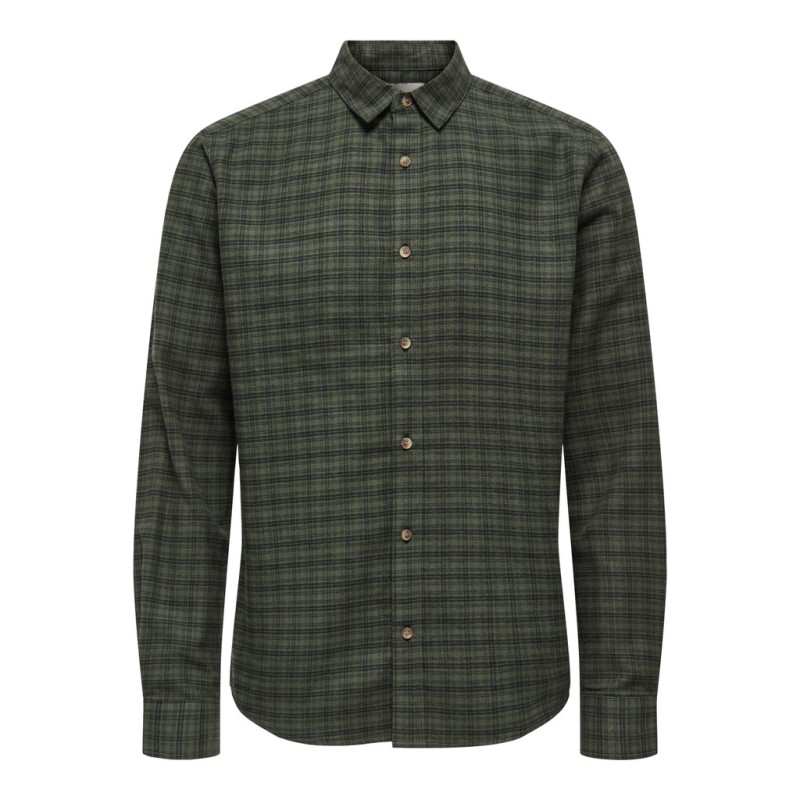 ONLY & SONS Gudmund langærmet skjorte - Forest Night