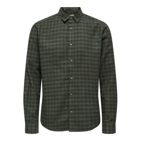 ONLY & SONS Gudmund langærmet skjorte - Forest Night