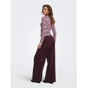 ONLY Val langærmet stribet bluse - Fig / Pale lilac