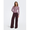 ONLY Val langærmet stribet bluse - Fig / Pale lilac