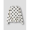 NAME IT KIDS Namsa langærmet bluse - Antique White
