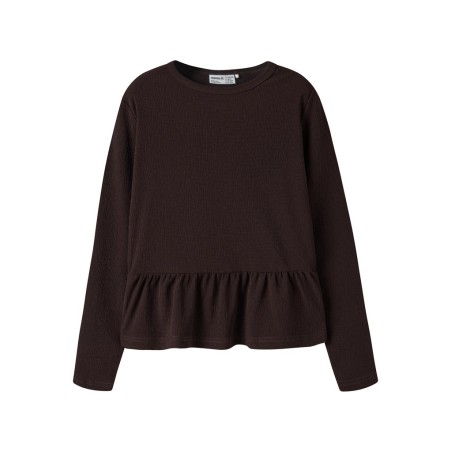 NAME IT KIDS Namsa langærmet bluse - Chocolate Plum