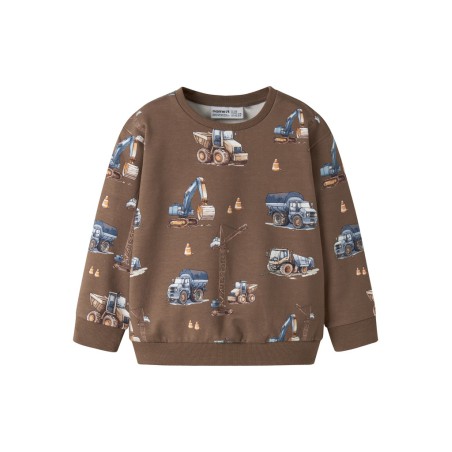 NAME IT MINI Nelson langærmet sweatshirt - Brown Lentil