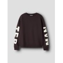 NAME IT KIDS Nokki langærmet sweatshirt - Chocolate Plum