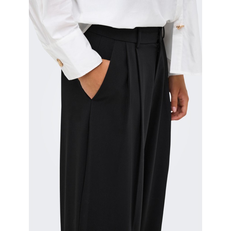 ONLY Sonja high waist bukser - Black