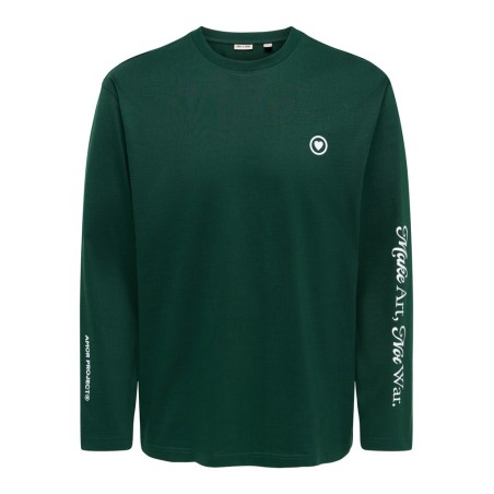 ONLY & SONS Fred relaxed langærmet t-shirt - Pine Grove / AMOR PROJECT
