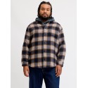 JACK & JONES PLUS Soho ollie langærmet overshirt - Navy Blazer / CHECK