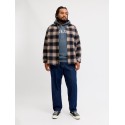 JACK & JONES PLUS Soho ollie langærmet overshirt - Navy Blazer / CHECK