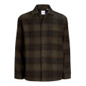JACK & JONES PLUS Soho ollie langærmet overshirt - Olive Night / CHECK