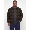 JACK & JONES PLUS Soho ollie langærmet overshirt - Olive Night / CHECK