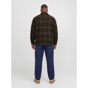 JACK & JONES PLUS Soho ollie langærmet overshirt - Olive Night / CHECK