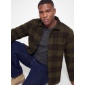 JACK & JONES PLUS Soho ollie langærmet overshirt - Olive Night / CHECK
