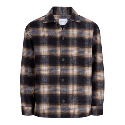 JACK & JONES Soho ollie langærmet overshirt - Navy Blazer / CHECK