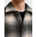 JACK & JONES JUNIOR Soho ollie langærmet overshirt - Asphalt / CHECKS