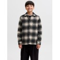 JACK & JONES JUNIOR Soho ollie langærmet overshirt - Asphalt / CHECKS