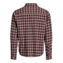 JACK & JONES Frederiksberg flannel langærmet skjorte - Chocolate Truffle / CHECKS
