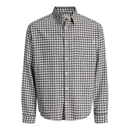 JACK & JONES Frederiksberg flannel langærmet skjorte - Antique White / CHECKS