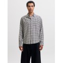 JACK & JONES Frederiksberg flannel langærmet skjorte - Antique White / CHECKS
