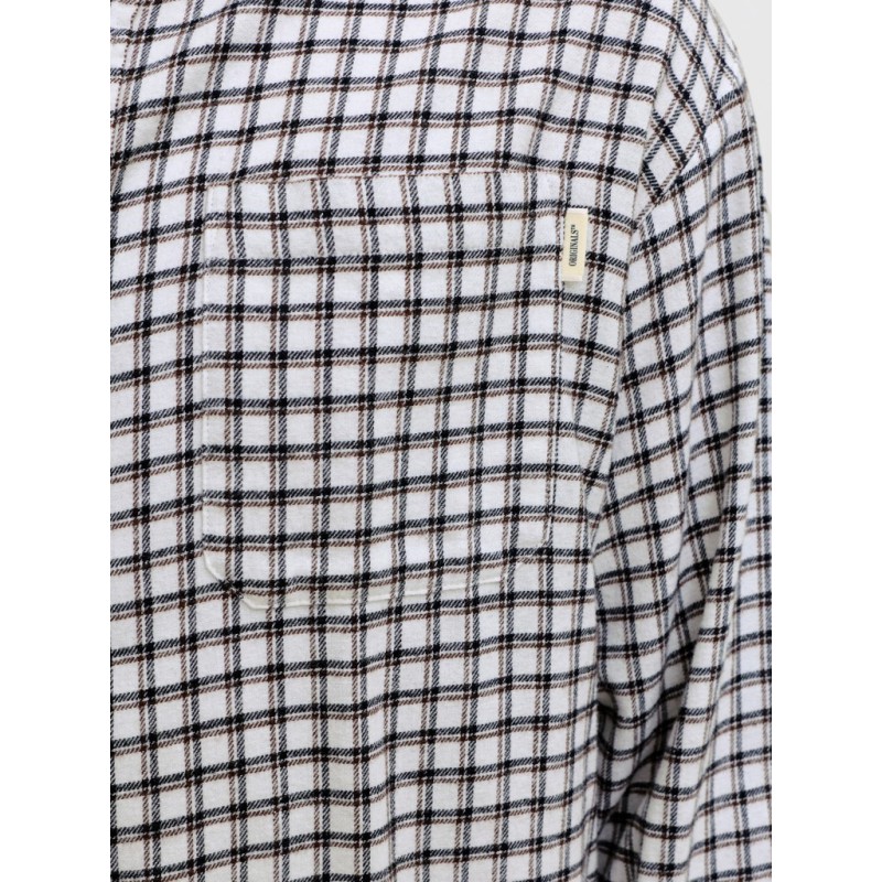 JACK & JONES Frederiksberg flannel langærmet skjorte - Antique White / CHECKS