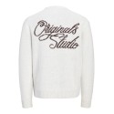 JACK & JONES Chamberi jacquard striktrøje - Sea Salt