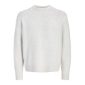 JACK & JONES Chamberi jacquard striktrøje - Sea Salt