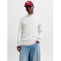 JACK & JONES Chamberi jacquard striktrøje - Sea Salt